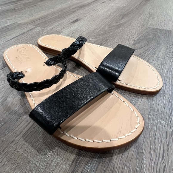 Brand New Size EU 37 US 6.5 Caruso Sandali Arabella Made in Italy Black Sandals - Picture 7 of 11